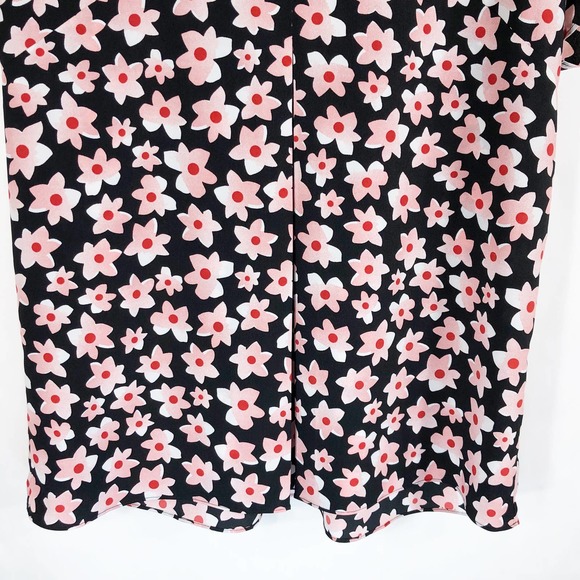 Cabi Medium Top Harmony Floral Blouse Short Sleeve V Neck Chiffon Flowy 515 - Picture 7 of 13